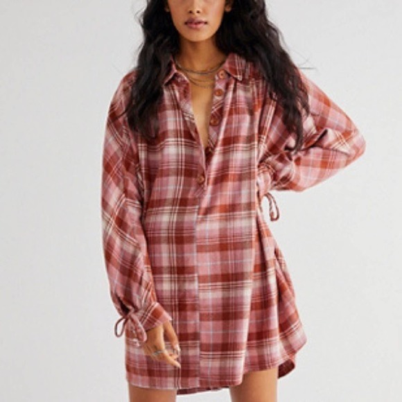 Free People Dresses & Skirts - Free People Zoey Plaid Tunic Dress